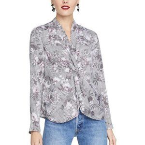 NWT RACHEL ROY Grey Combo Vaughn Blouse #A07